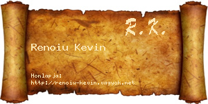 Renoiu Kevin névjegykártya